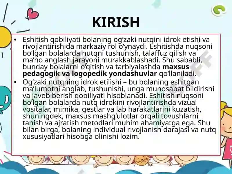 Eshitishda Nuqsoni Bulgan Bolalarning Ogzaki Nutqning Idrok Etishi 3