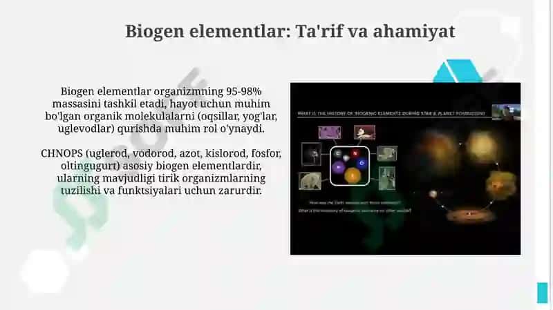 Biogen elementlar 3