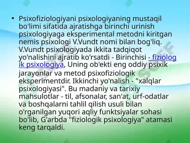 Psixofiziologiya fanining maqsad va vazifalari 3