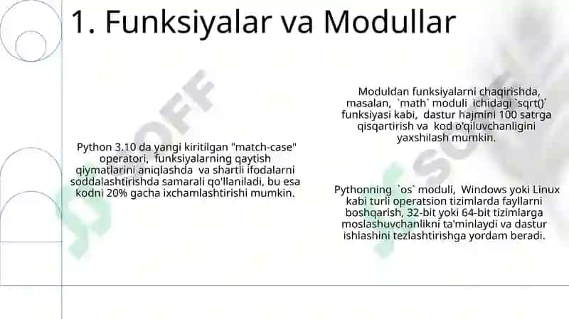 Funksiyalar va Modullar 3