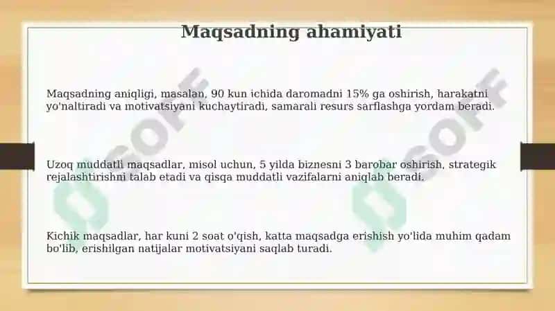 Maqsad va motivatsiya: muvaffaqiyat kaliti 3