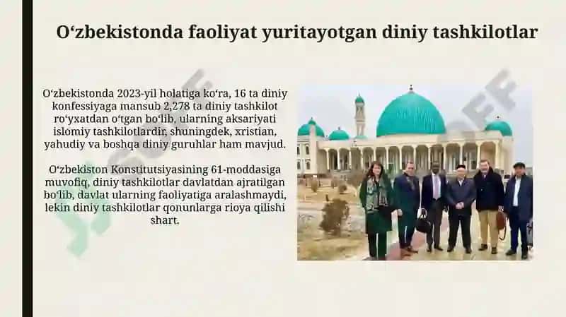 O'zbekistonda faoliyat yurituvchi diniy tashkilotlar 3