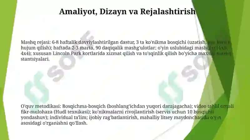 Voleybol texnikasi va taktikasiga o'rgatish uslubiyati 3