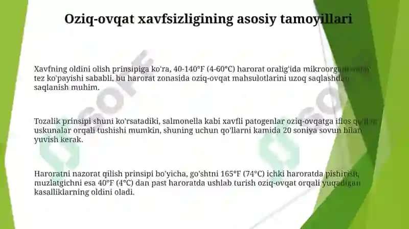 Oziqovqat maxsulotlari xavfsizligi 3