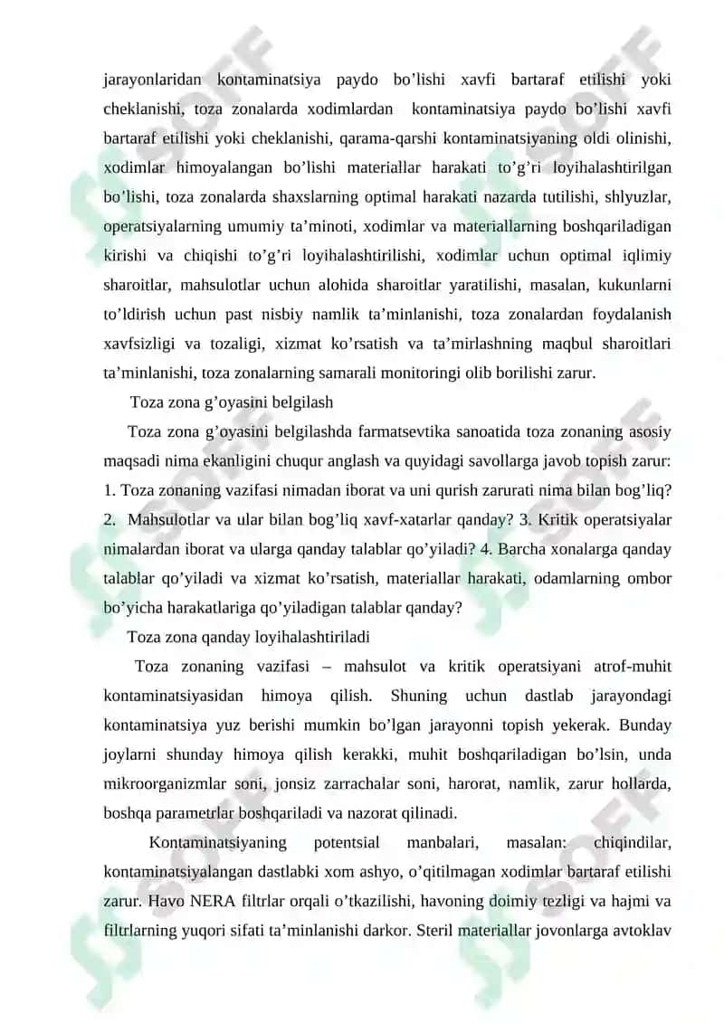 GEP Good Engineering Practice farmatsevtik korxonalarni va dorixona muassasalarini qurilishiga qo’yilgan gigienik talablar 3