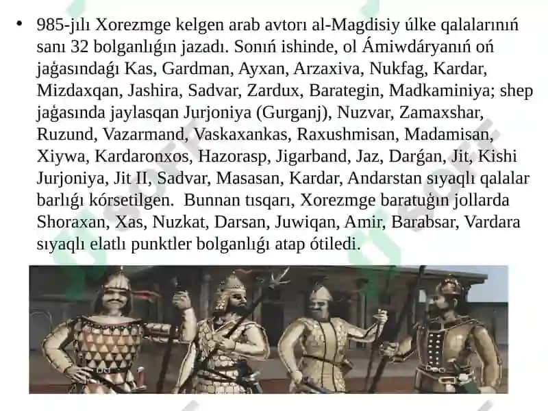 Xorezmniń erte orta ásir qalaları urbanizaciyası 3