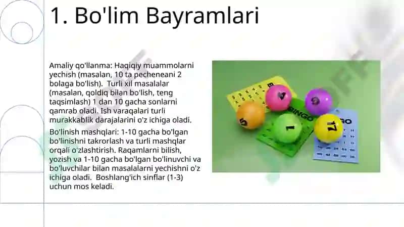 1 dan 10 gacha boʻlgan sonlar doirasida hisoblash malakasini oshirish 3