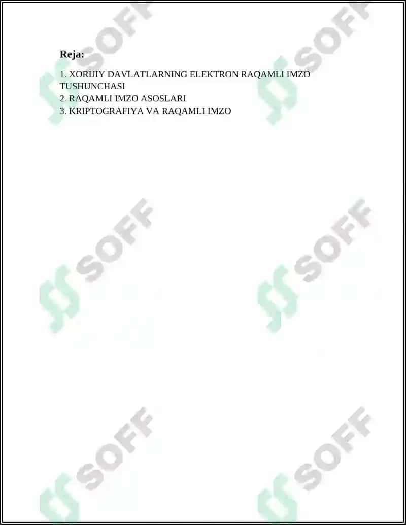 XORIJIY DAVLATLARNING ELEKTRON RAQAMLI IMZO ALGORITMLARI TAHLILI 3