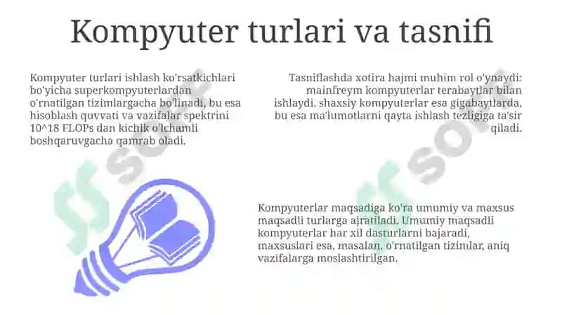 Kompyuter turlari va ularning vazifalari 3