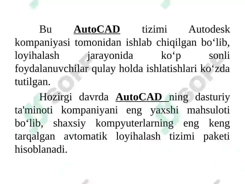 Autocad Dasturi 3