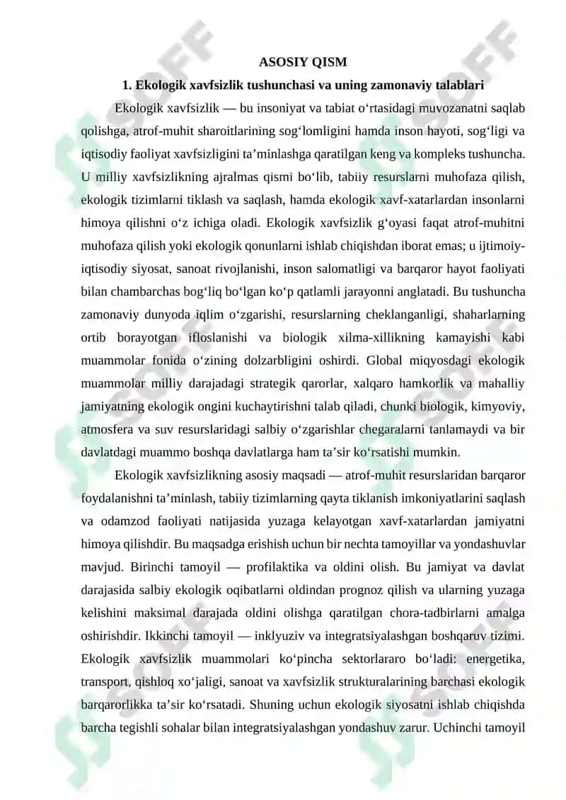 Ekologik havfsizlik, barqaror rivojlanish konsepsiyasi va ekologik ta’lim tarbiya 3