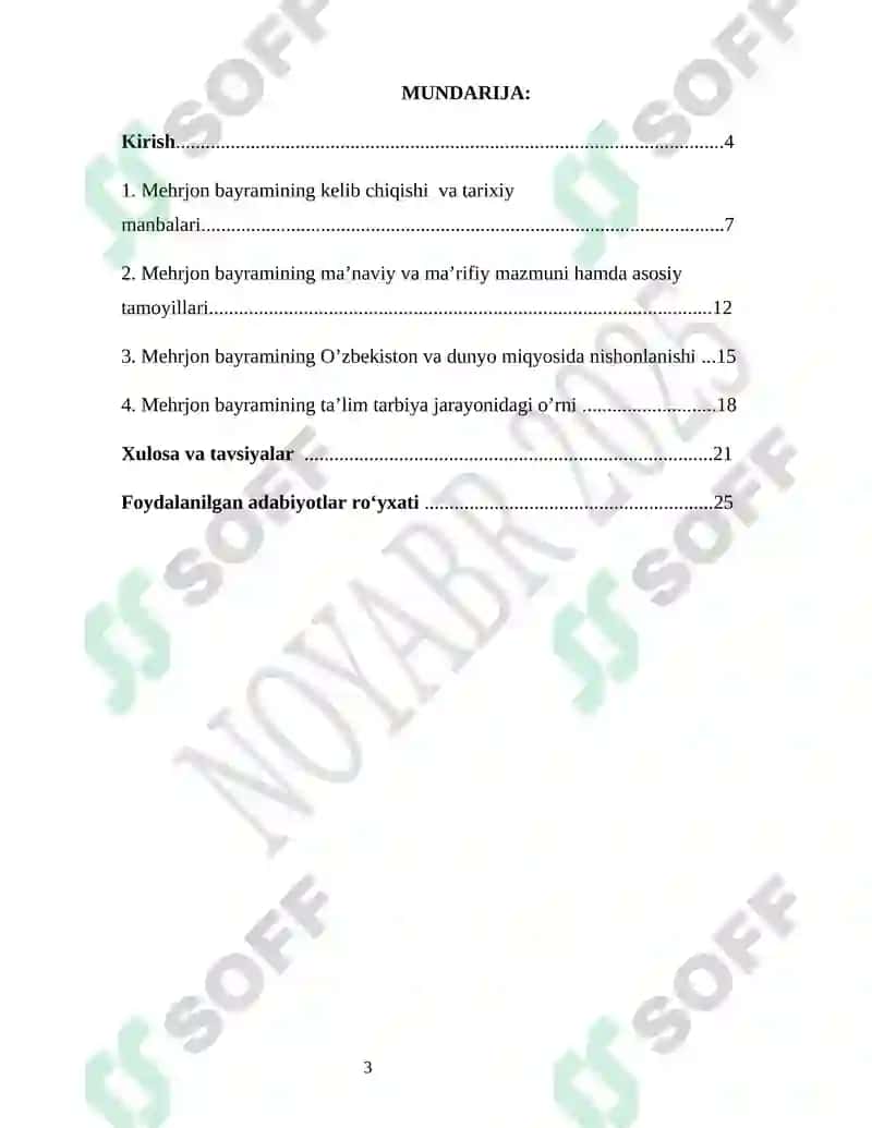 Maktabgacha ta’lim tashkilotlarida Mehrjon bayrami munosabati bilan ma’naviy-ma’rifiy tadbirlarni tashkil etish Mehrjon bayrami Loyiha ishi 3