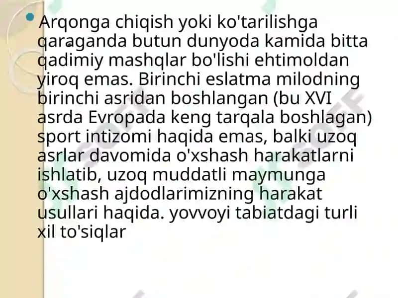 Arqonga chiqish texnikasi 3