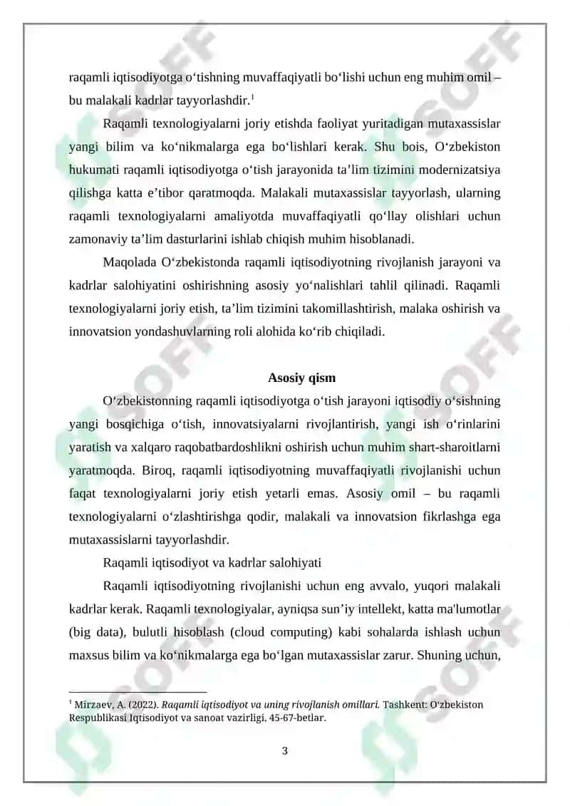 O‘ZBEKISTONDA RAQAMLI IQTISODIYOT RIVOJLANISHI KADRLAR SALOHIYATI OSHIRISHNING ASOSIY OMILI 3