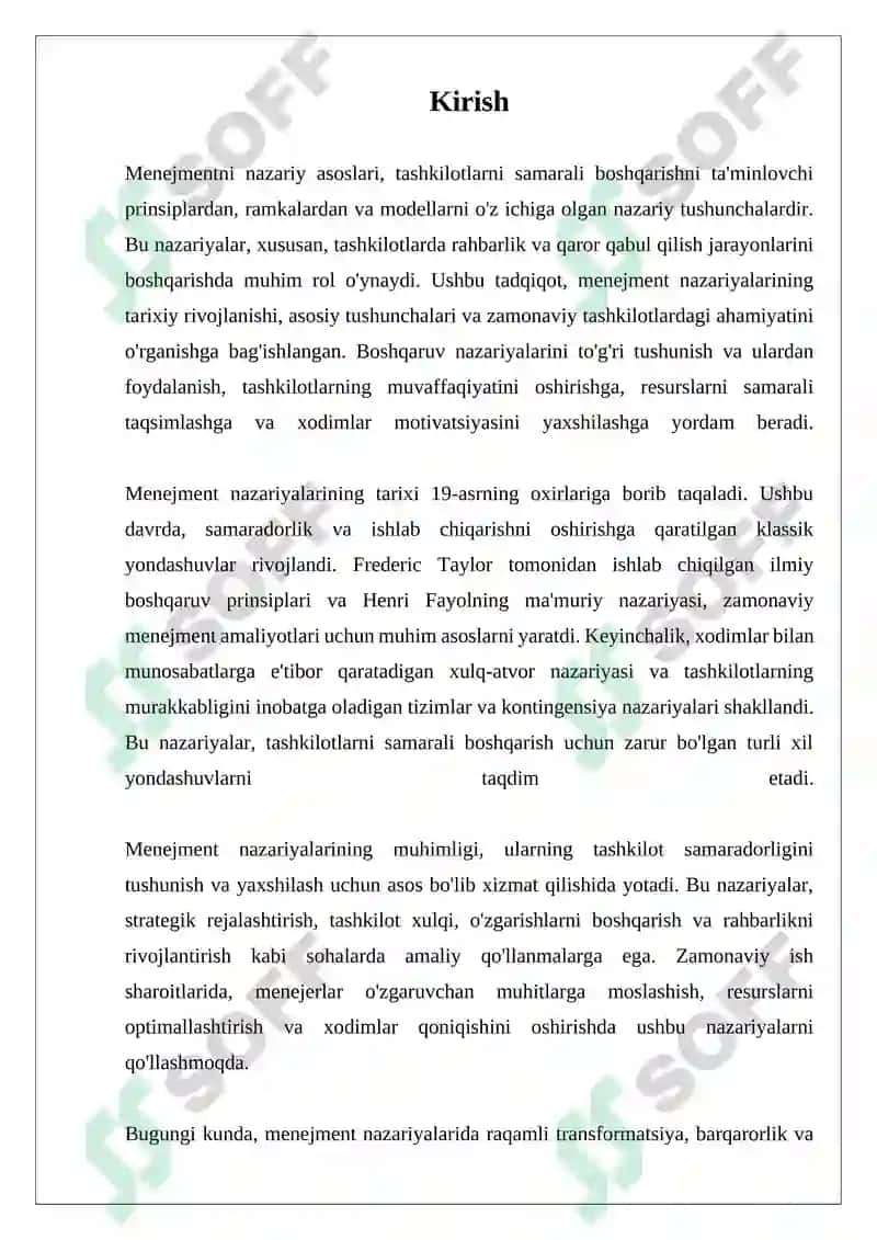 Menejment nazariyalarining tarixiy rivojlanishi 3
