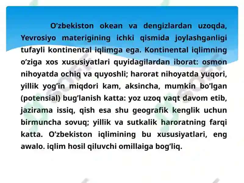O`ZBEKISTON IQLIMI YIL FASILLARI 3