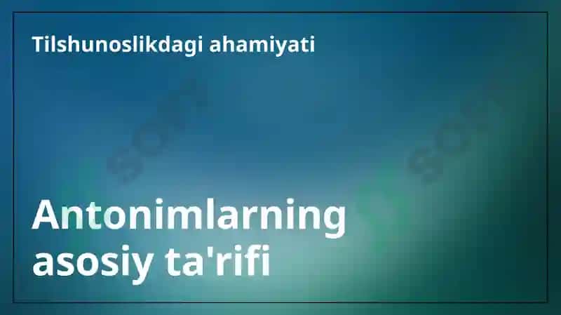 Soʻzlarning shakli va tuzilishi 3