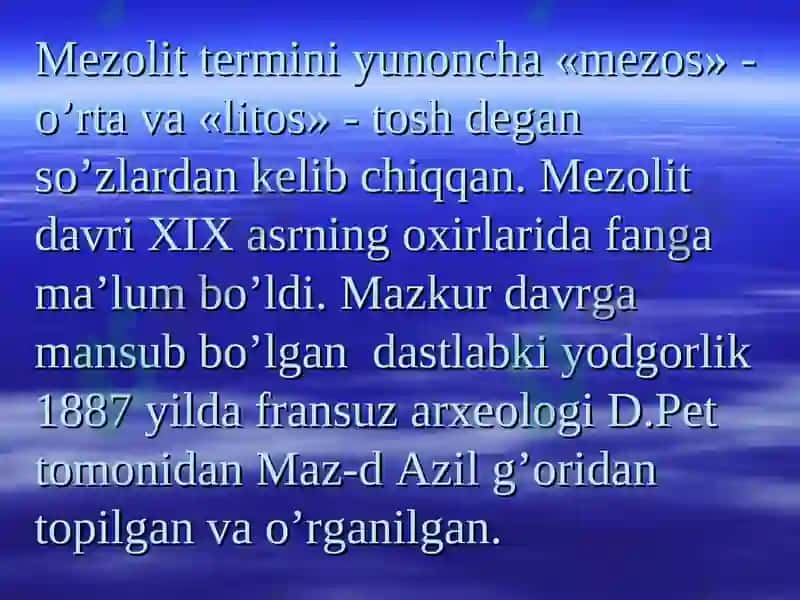 Yevropa va Kavkaz hududlarida mizolit davri yodgorliklari 3