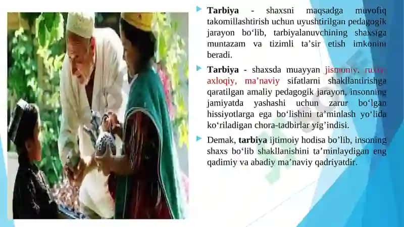 Pedagogik jarayonida tarbiyaning mazmuni 3