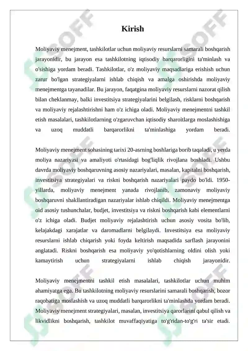 Moliyaviy Menejmentni Tashkil Etish Masalalari 3