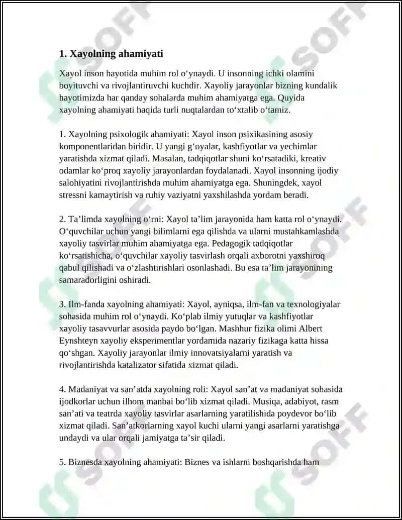 XAYOL HAQIDA TUSHUNCHA 3