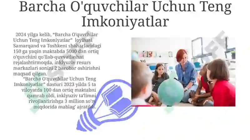 Barcha O'quvchilar Uchun Teng Imkoniyatlar 3