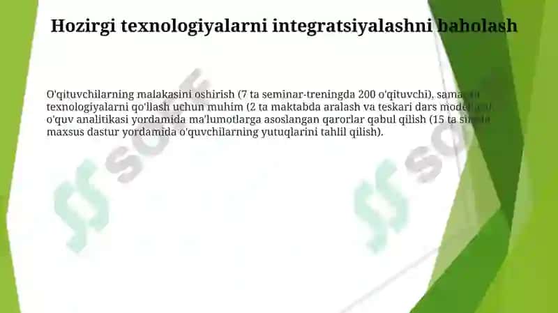 Texnologiya darslarining maktabdagi oʻrnini aniqlash 3