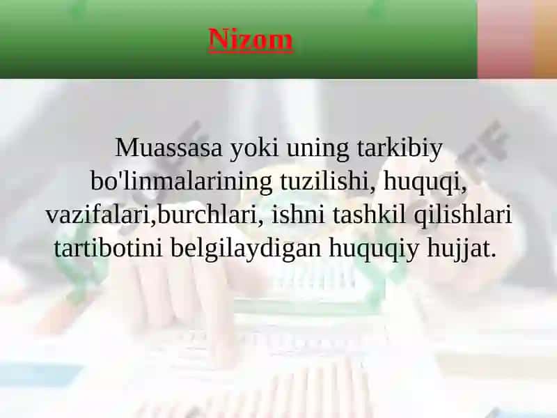 Tashkiliy hujjatlar turlari 3