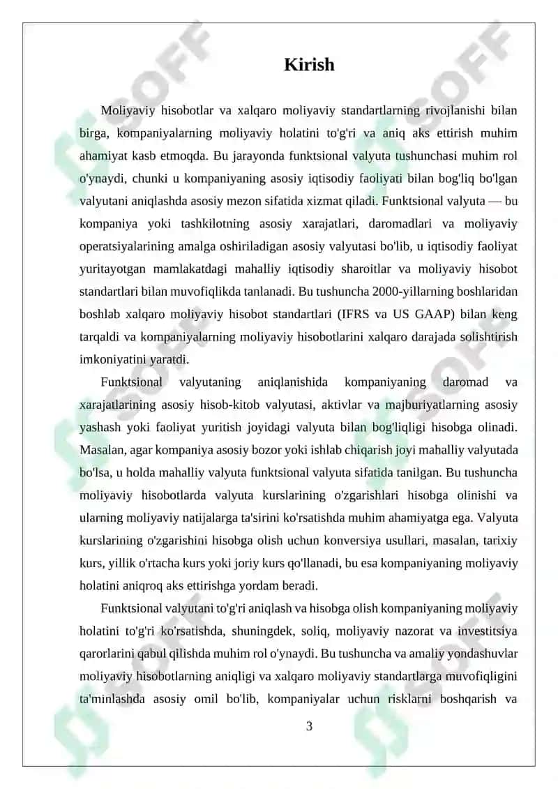 Funktsional valyuta tushunchasi va ularni hisobga ol 3