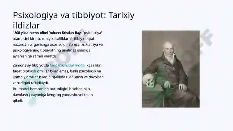 Psixologiyafanining Tibbiyotda Tutgan O'rni va Ahamiyati 3
