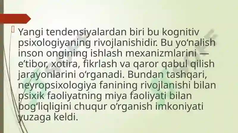 Psixologiyaning zamonaviy tendensiyalari Geshtalt psixologiyasining mazmuni va mohiyati 3
