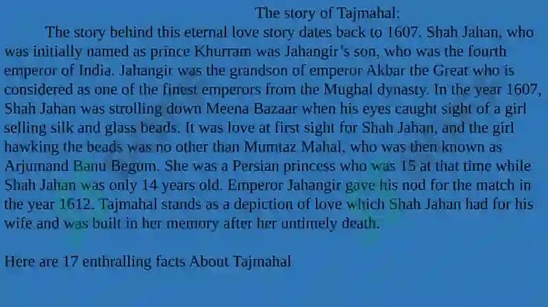 FACTS ABOUT TAJMAHAL 3