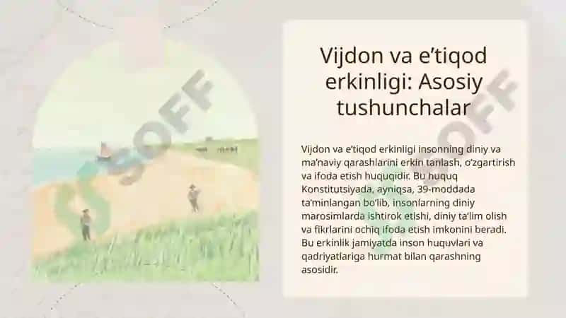 Vijdon va e’tiqod erkinligining ta’rifi 3