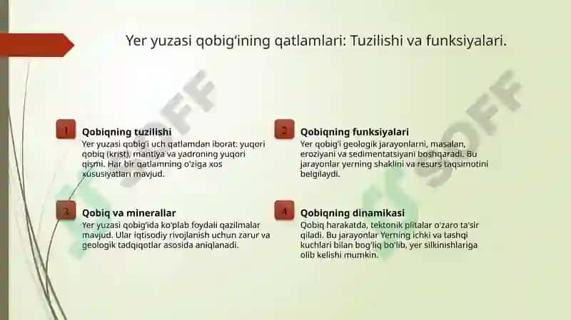Yer yuzasi qobigʻining tuzilishini oʻrganish 3