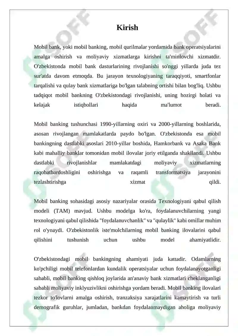 O'zbekistonda Mobil Bankning Dasturining Rivojlanishi va Uning Istiqbollari 3
