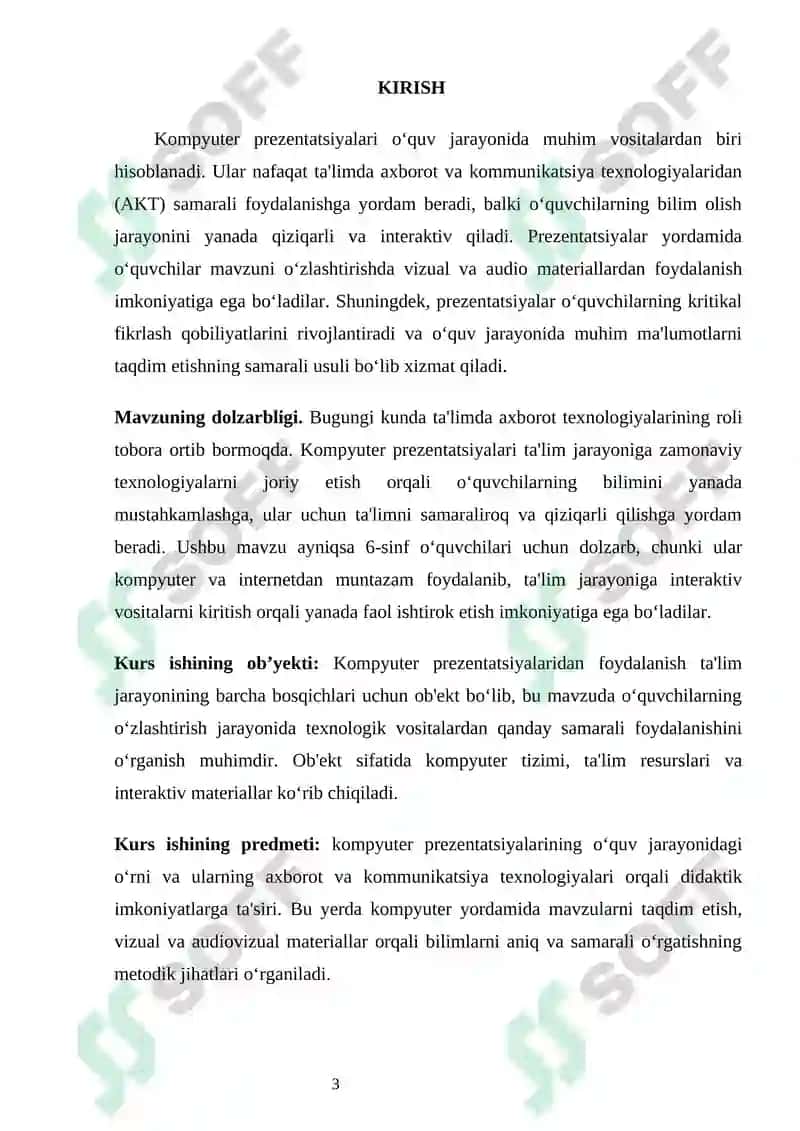 6-sinfda Kompyuter prezentatsiyalari mavzusida AKT dan foydalanishning didaktik imkoniyatlari 3