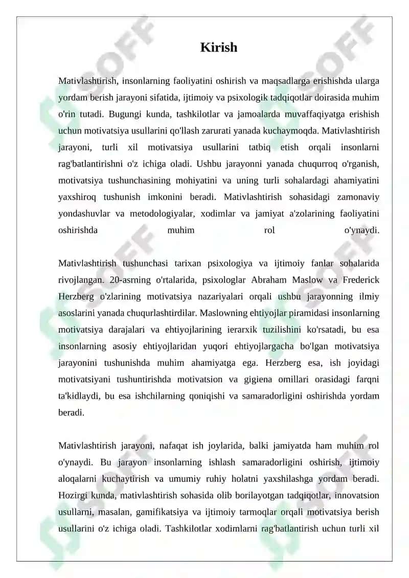 Mativlashtirishda Qo'llaniladigan Usullar 3