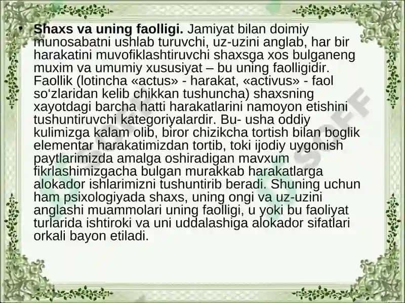 Fikrlash faoliyatining psixofiziologiyasi 3