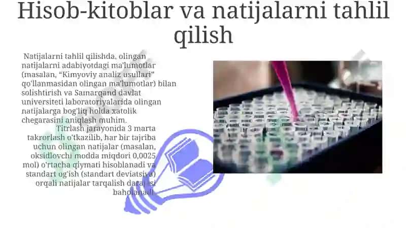 Oksidlanish-Qaytarilish Titrlash Usuli 3