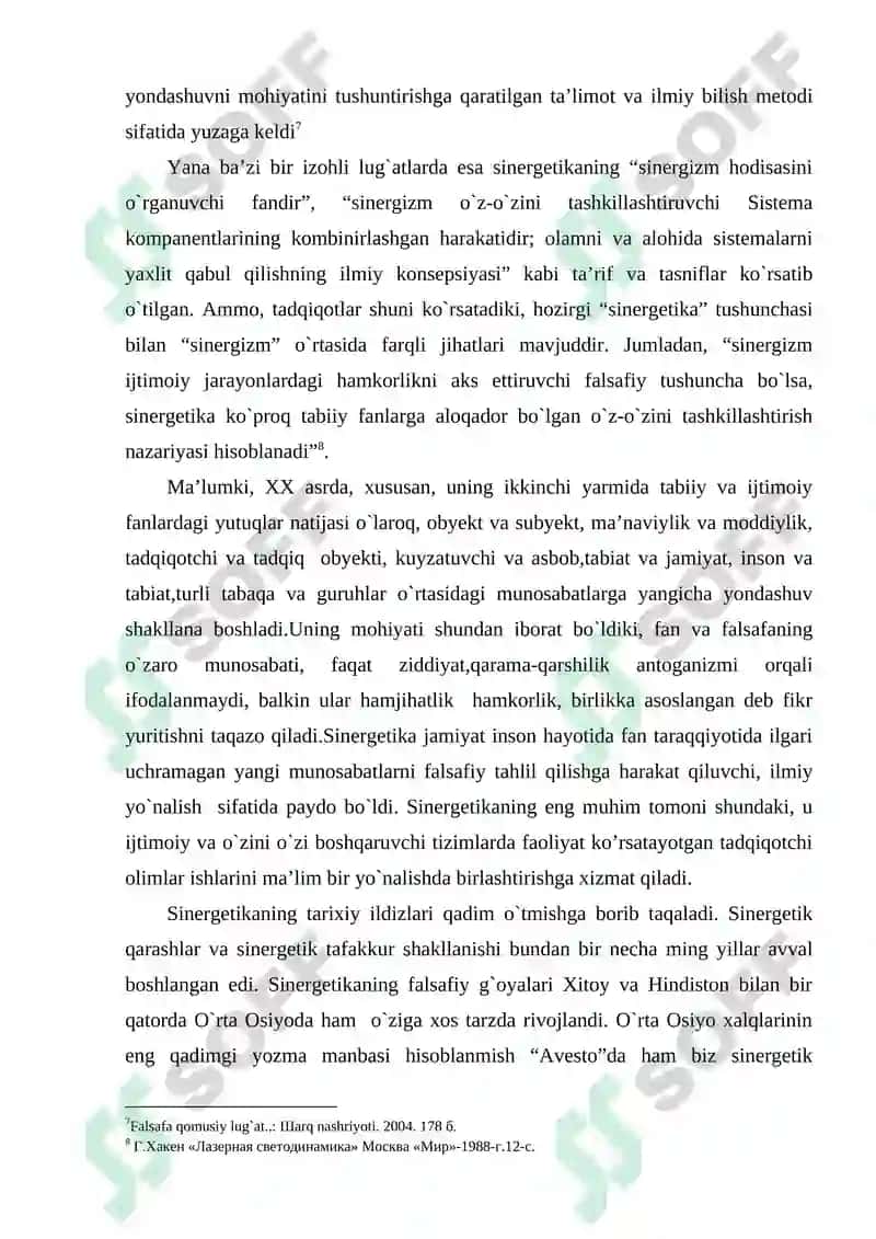"SINERGETIKA’’ TUSHUNCHASI, MOHIYATI VA TARIXIY FALSAFIY NEGIZLARI" 3