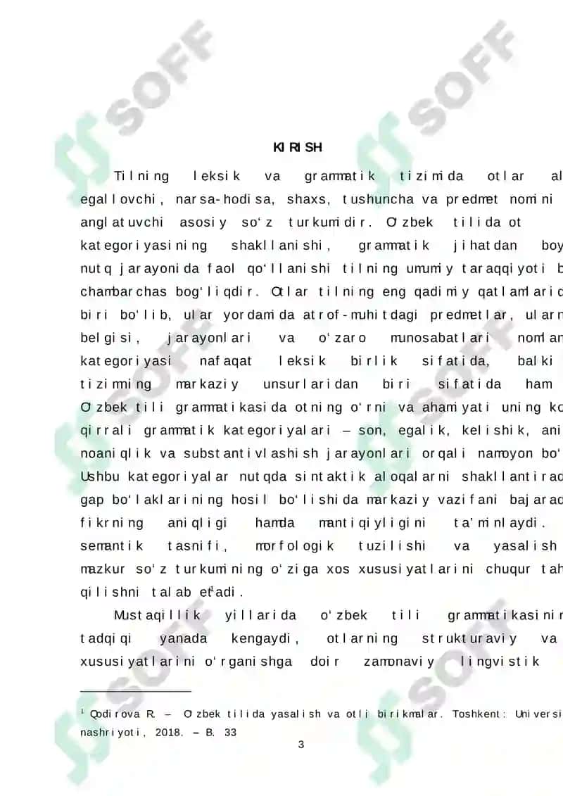 Oʻzbek tilida ot kategoriyasi va uning grammatik xususiyatlari 3