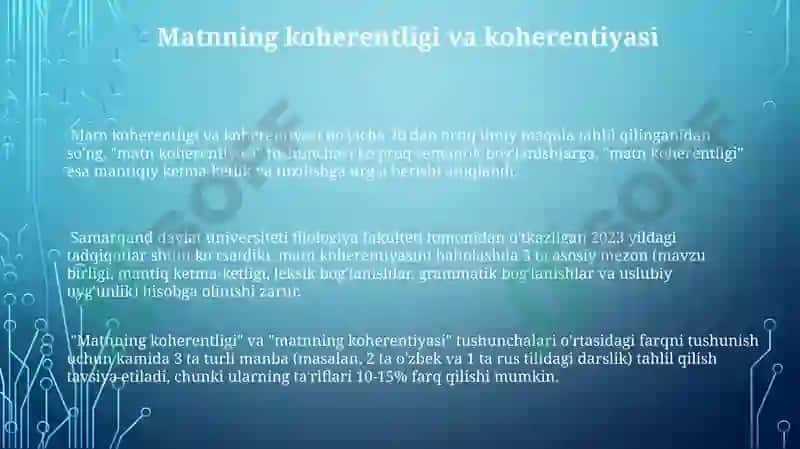 Matnning ta'rifi bo'yicha kerakli ma'lumotlarni manbaalar asosida to'plash 3