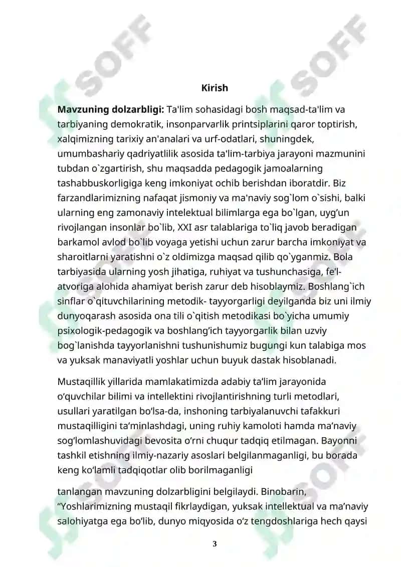 BOSHLANG’ICH SINFLARDA BAYON YOZISHGA O’RGATISH. 3