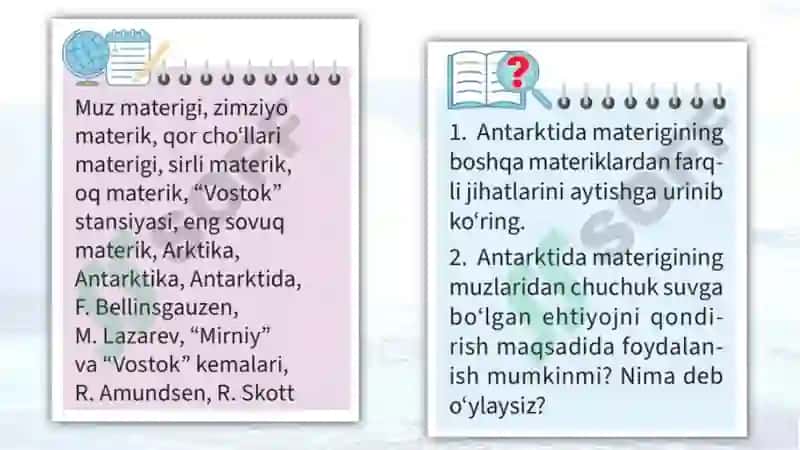Antarktida tabiatining xususiyatlari 3
