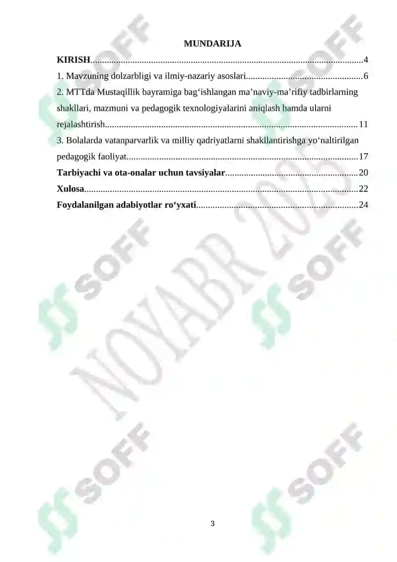 Maktabgacha ta'lim tashkilotlarida "O'zbekiston Respublikasining Mustaqillik kuni" munosabati bilan ma'naviy-ma'rifiy tadbirlarni tashkil etish loyixasi 3