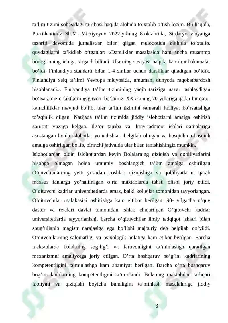 Finlandiyada boshlangʻich taʼlim 3
