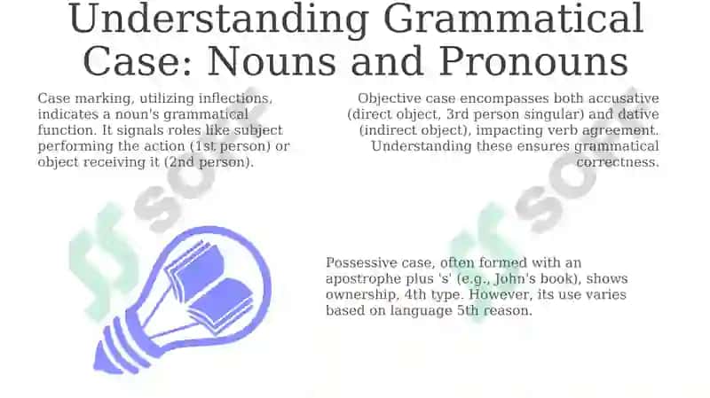 Case in nouns and pronouns. Subjective objective possessive cases 3