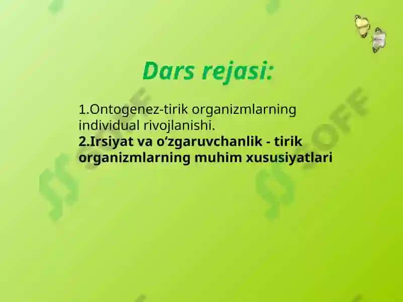 Ontogenez-tirik organizmlarning individual rivojlanishi 3