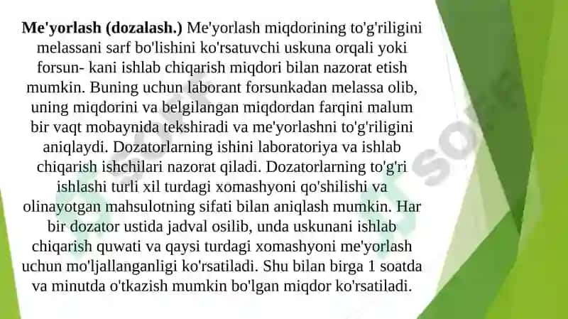 Omixta yеm komponеntlarini mе'yorlash va qo'llaniladigan tarеlkasimon mе'yorlagich samaradorligini aniqlash. 3