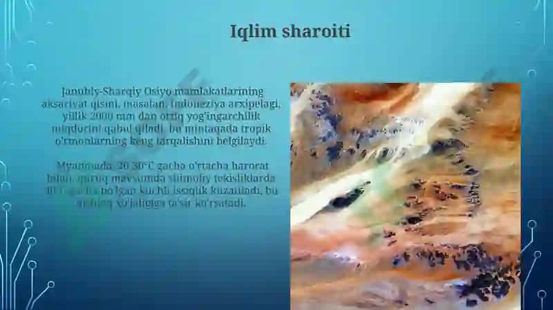 Janubiy -sharqiy osiyo mamlakatlariga iqtisodiy geografik tavsif 3